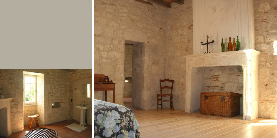 in de oude toren van Beaujoly zijn de authentieke schietgaten uit bewogen tijden nog aanwezig